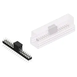 Pin header, 34 pole, pitch 2.54 mm, angled, black, MK 226 SMD 34 Z B SM