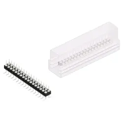 Pin header, 34 pole, pitch 2.54 mm, angled, black, MK 226 SMD 34 Z SM