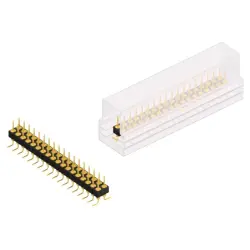 Pin header, 36 pole, pitch 2.54 mm, angled, black, MK 226 SMD 36 G SM