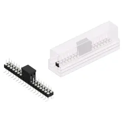 Pin header, 36 pole, pitch 2.54 mm, angled, black, MK 226 SMD 36 Z B SM
