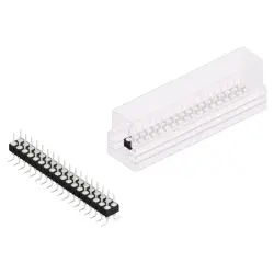 Pin header, 36 pole, pitch 2.54 mm, angled, black, MK 226 SMD 36 Z SM