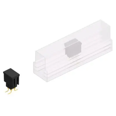 Pin header, 4 pole, pitch 2.54 mm, angled, black, MK 226 SMD 4 G B SM - 1