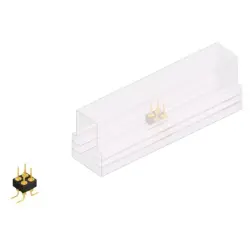 Pin header, 4 pole, pitch 2.54 mm, angled, black, MK 226 SMD 4 G SM