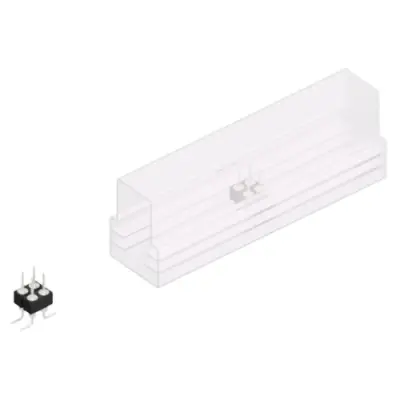Pin header, 4 pole, pitch 2.54 mm, angled, black, MK 226 SMD 4 Z SM - 1