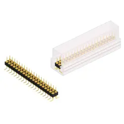 Pin header, 40 pole, pitch 2.54 mm, angled, black, MK 226 SMD 40 G SM
