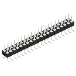 Pin header, 40 pole, pitch 2.54 mm, angled, black, MK 226 SMD 40 Z