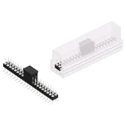 Pin header, 40 pole, pitch 2.54 mm, angled, black, MK 226 SMD 40 Z B SM