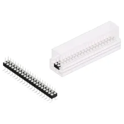 Pin header, 40 pole, pitch 2.54 mm, angled, black, MK 226 SMD 40 Z SM