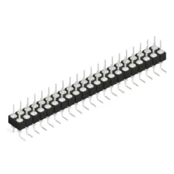Pin header, 42 pole, pitch 2.54 mm, angled, black, MK 226 SMD 42 Z