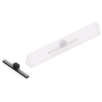 Pin header, 42 pole, pitch 2.54 mm, angled, black, MK 226 SMD 42 Z B SM - 1