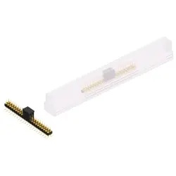 Pin header, 44 pole, pitch 2.54 mm, angled, black, MK 226 SMD 44 G B SM