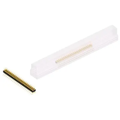 Pin header, 44 pole, pitch 2.54 mm, angled, black, MK 226 SMD 44 G SM - 1