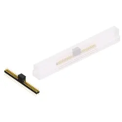 Pin header, 48 pole, pitch 2.54 mm, angled, black, MK 226 SMD 48 G B SM