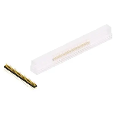 Pin header, 48 pole, pitch 2.54 mm, angled, black, MK 226 SMD 48 G SM - 1