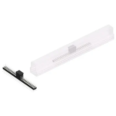 Pin header, 48 pole, pitch 2.54 mm, angled, black, MK 226 SMD 48 Z B SM - 1