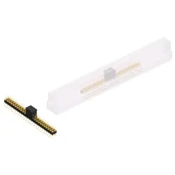 Pin header, 50 pole, pitch 2.54 mm, angled, black, MK 226 SMD 50 G B SM