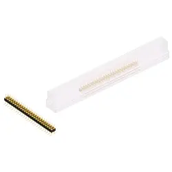 Pin header, 50 pole, pitch 2.54 mm, angled, black, MK 226 SMD 50 G SM