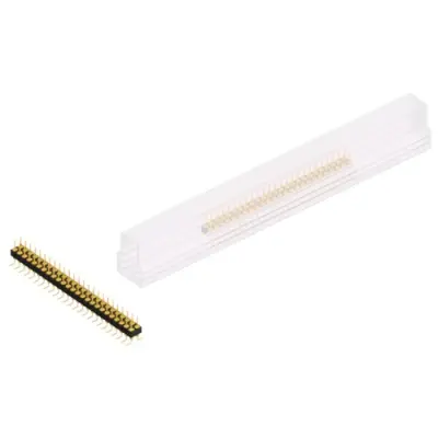 Pin header, 50 pole, pitch 2.54 mm, angled, black, MK 226 SMD 50 G SM - 1