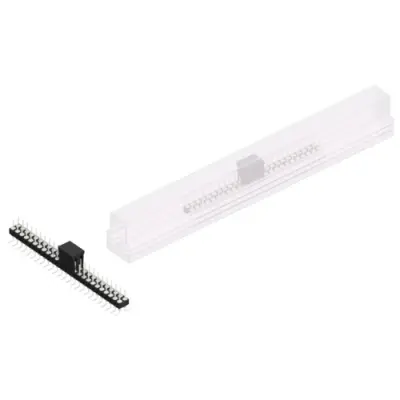 Pin header, 50 pole, pitch 2.54 mm, angled, black, MK 226 SMD 50 Z B SM - 1