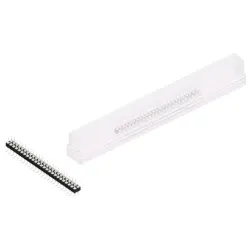 Pin header, 50 pole, pitch 2.54 mm, angled, black, MK 226 SMD 50 Z SM
