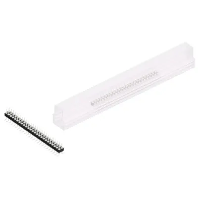 Pin header, 50 pole, pitch 2.54 mm, angled, black, MK 226 SMD 50 Z SM - 1