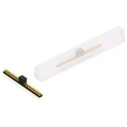 Pin header, 52 pole, pitch 2.54 mm, angled, black, MK 226 SMD 52 G B SM