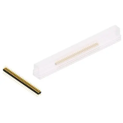 Pin header, 52 pole, pitch 2.54 mm, angled, black, MK 226 SMD 52 G SM - 1