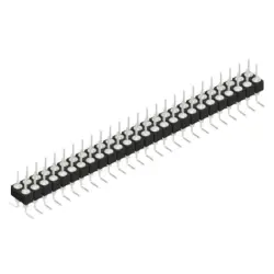 Pin header, 52 pole, pitch 2.54 mm, angled, black, MK 226 SMD 52 Z