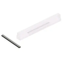 Pin header, 52 pole, pitch 2.54 mm, angled, black, MK 226 SMD 52 Z SM