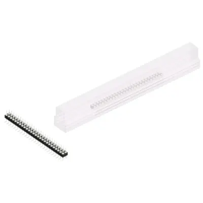Pin header, 52 pole, pitch 2.54 mm, angled, black, MK 226 SMD 52 Z SM - 1