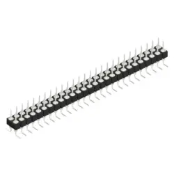 Pin header, 54 pole, pitch 2.54 mm, angled, black, MK 226 SMD 54 Z