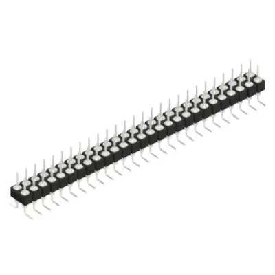 Pin header, 54 pole, pitch 2.54 mm, angled, black, MK 226 SMD 54 Z - 1