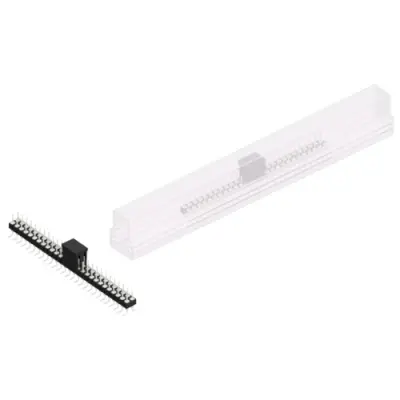 Pin header, 54 pole, pitch 2.54 mm, angled, black, MK 226 SMD 54 Z B SM - 1