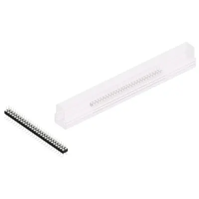 Pin header, 54 pole, pitch 2.54 mm, angled, black, MK 226 SMD 54 Z SM - 1