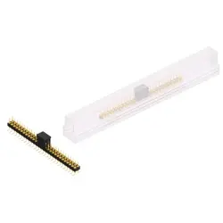 Pin header, 56 pole, pitch 2.54 mm, angled, black, MK 226 SMD 56 G B SM