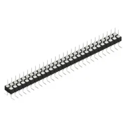 Pin header, 56 pole, pitch 2.54 mm, angled, black, MK 226 SMD 56 Z