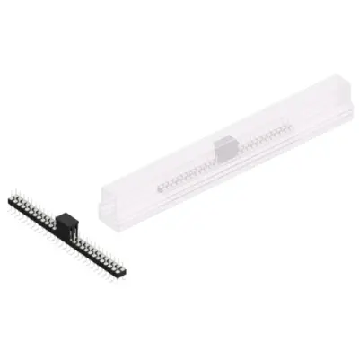 Pin header, 56 pole, pitch 2.54 mm, angled, black, MK 226 SMD 56 Z B SM - 1