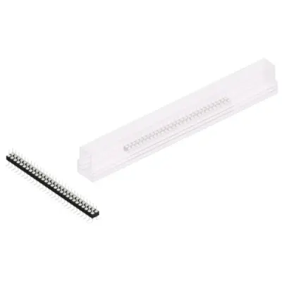 Pin header, 56 pole, pitch 2.54 mm, angled, black, MK 226 SMD 56 Z SM - 1