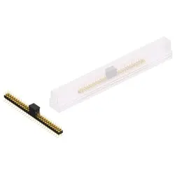 Pin header, 58 pole, pitch 2.54 mm, angled, black, MK 226 SMD 58 G B SM