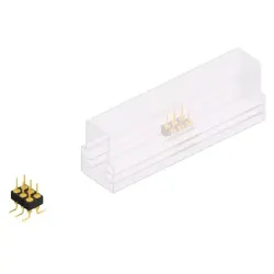 Pin header, 6 pole, pitch 2.54 mm, angled, black, MK 226 SMD 6 G SM