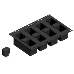 Pin header, 6 pole, pitch 2.54 mm, angled, black, MK 226 SMD 6 Z B TR