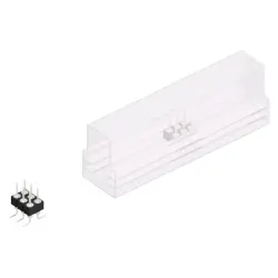 Pin header, 6 pole, pitch 2.54 mm, angled, black, MK 226 SMD 6 Z SM