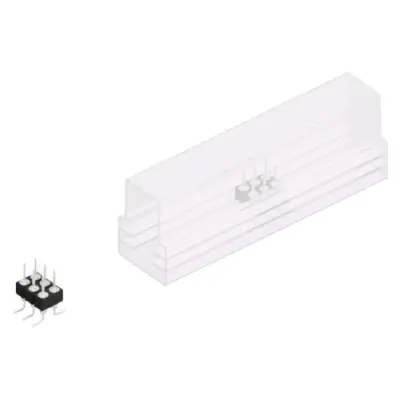 Pin header, 6 pole, pitch 2.54 mm, angled, black, MK 226 SMD 6 Z SM - 1