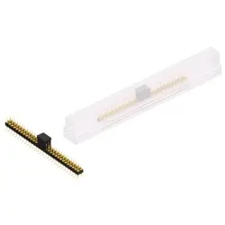 Pin header, 60 pole, pitch 2.54 mm, angled, black, MK 226 SMD 60 G B SM