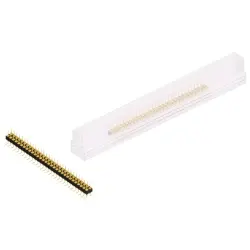 Pin header, 60 pole, pitch 2.54 mm, angled, black, MK 226 SMD 60 G SM