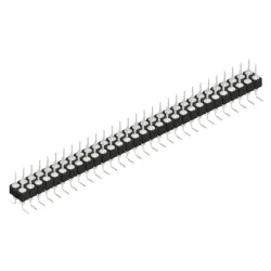 Pin header, 60 pole, pitch 2.54 mm, angled, black, MK 226 SMD 60 Z