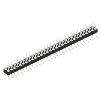 Pin header, 60 pole, pitch 2.54 mm, angled, black, MK 226 SMD 60 Z - 1