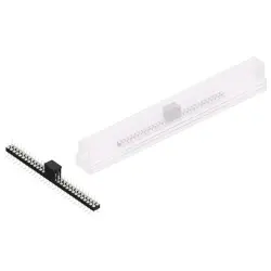 Pin header, 60 pole, pitch 2.54 mm, angled, black, MK 226 SMD 60 Z B SM