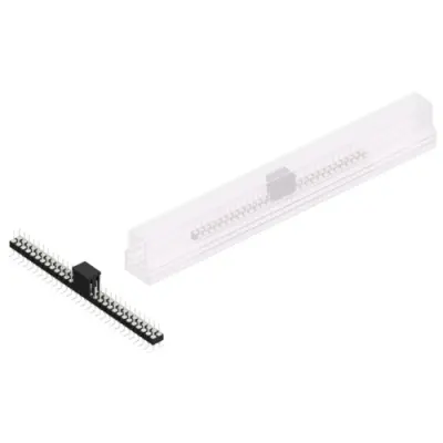 Pin header, 60 pole, pitch 2.54 mm, angled, black, MK 226 SMD 60 Z B SM - 1