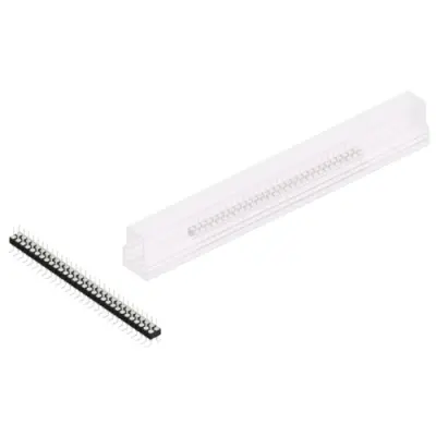 Pin header, 60 pole, pitch 2.54 mm, angled, black, MK 226 SMD 60 Z SM - 1